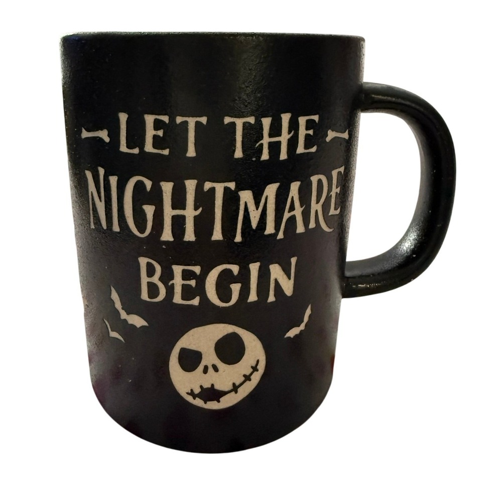 16oz Black Mug Nightmare Before Christmas Jack Skellington Inset Lettering‎ - Picture 10 of 11